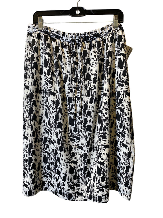 Skirt Midi By Gap In Black & White, Size: 12