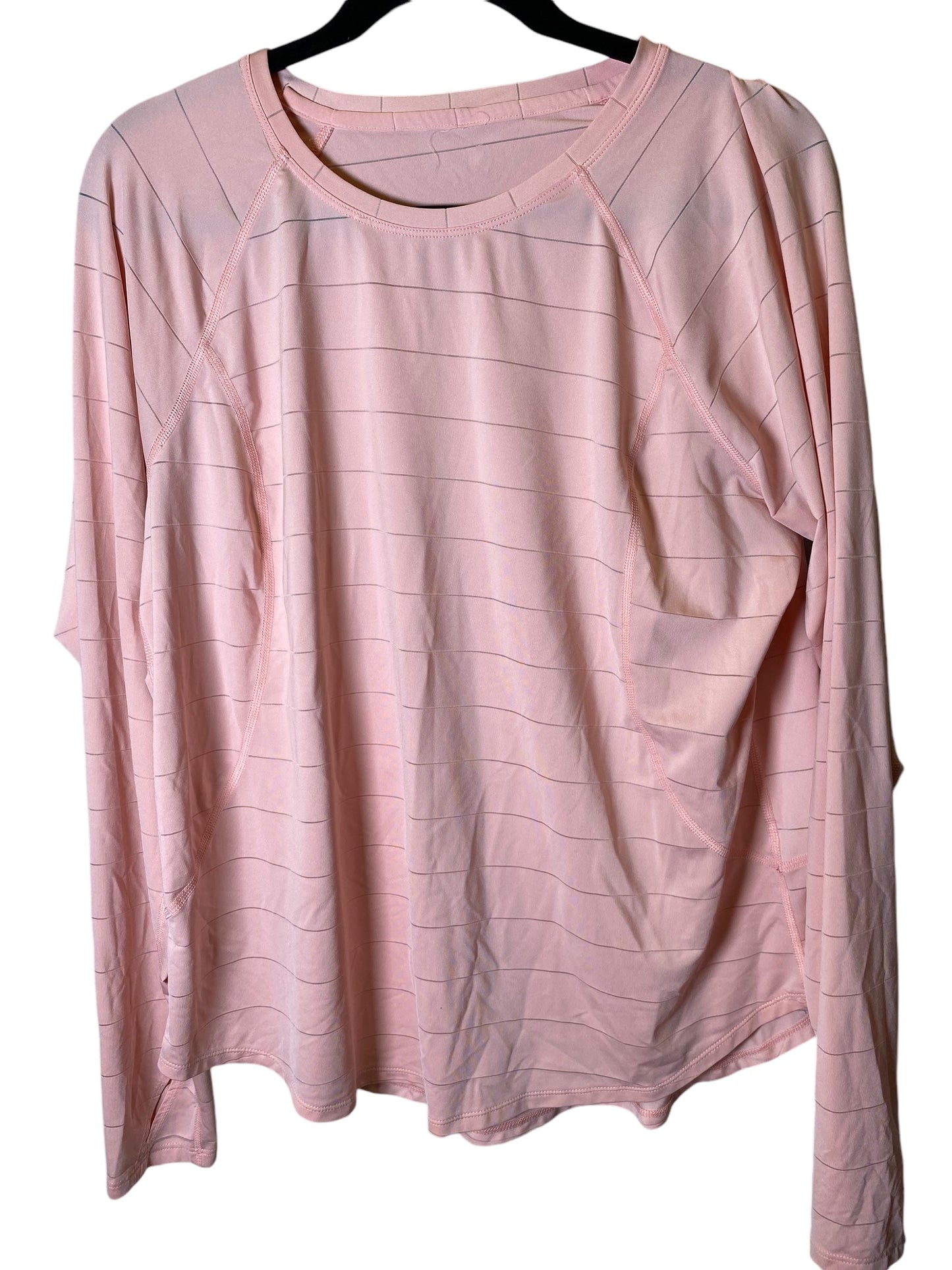 Athletic Top Long Sleeve Crewneck By Clothes Mentor In Peach, Size: 2x