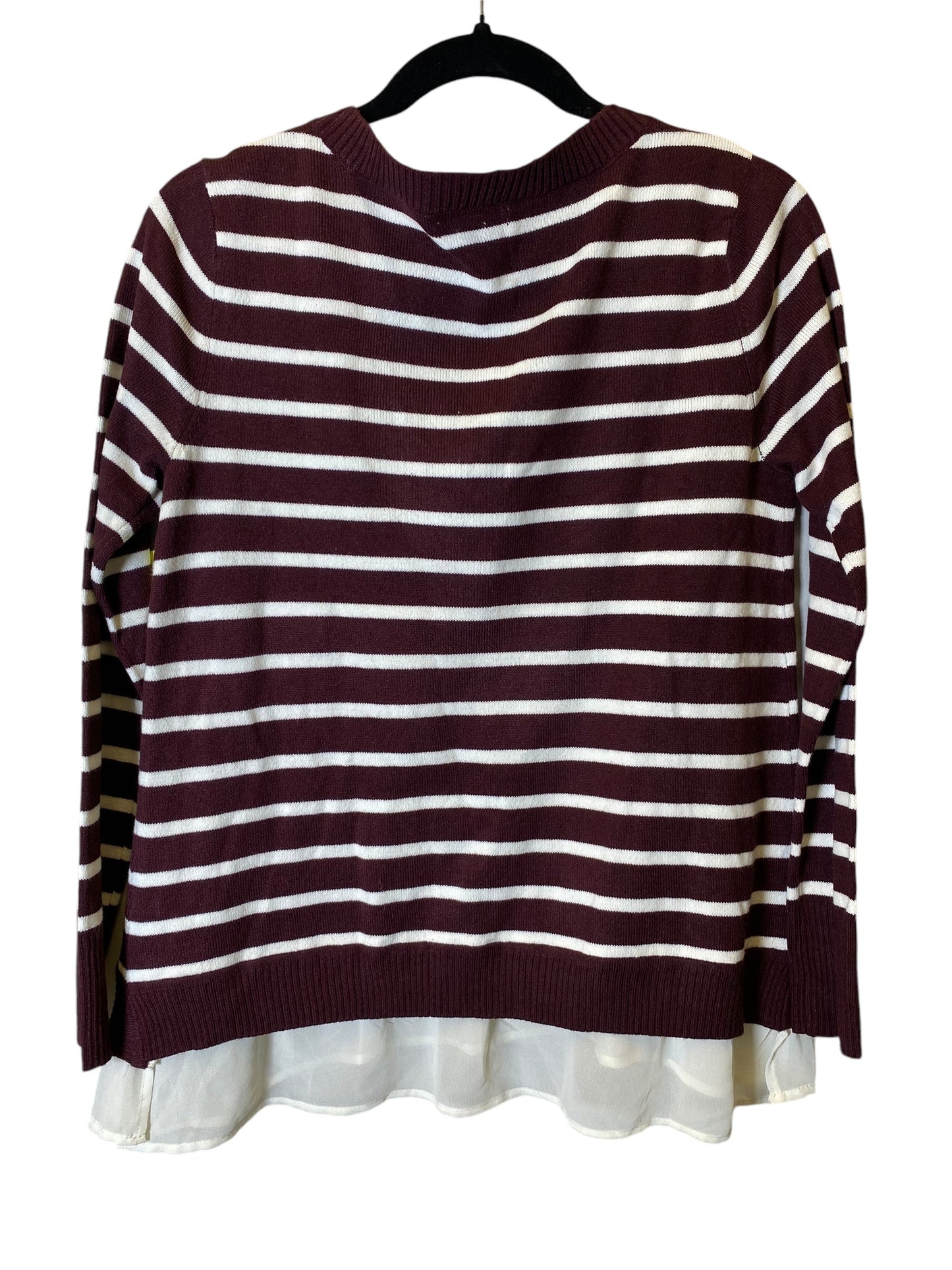 Top Long Sleeve By New York And Co In Striped Pattern, Size: M