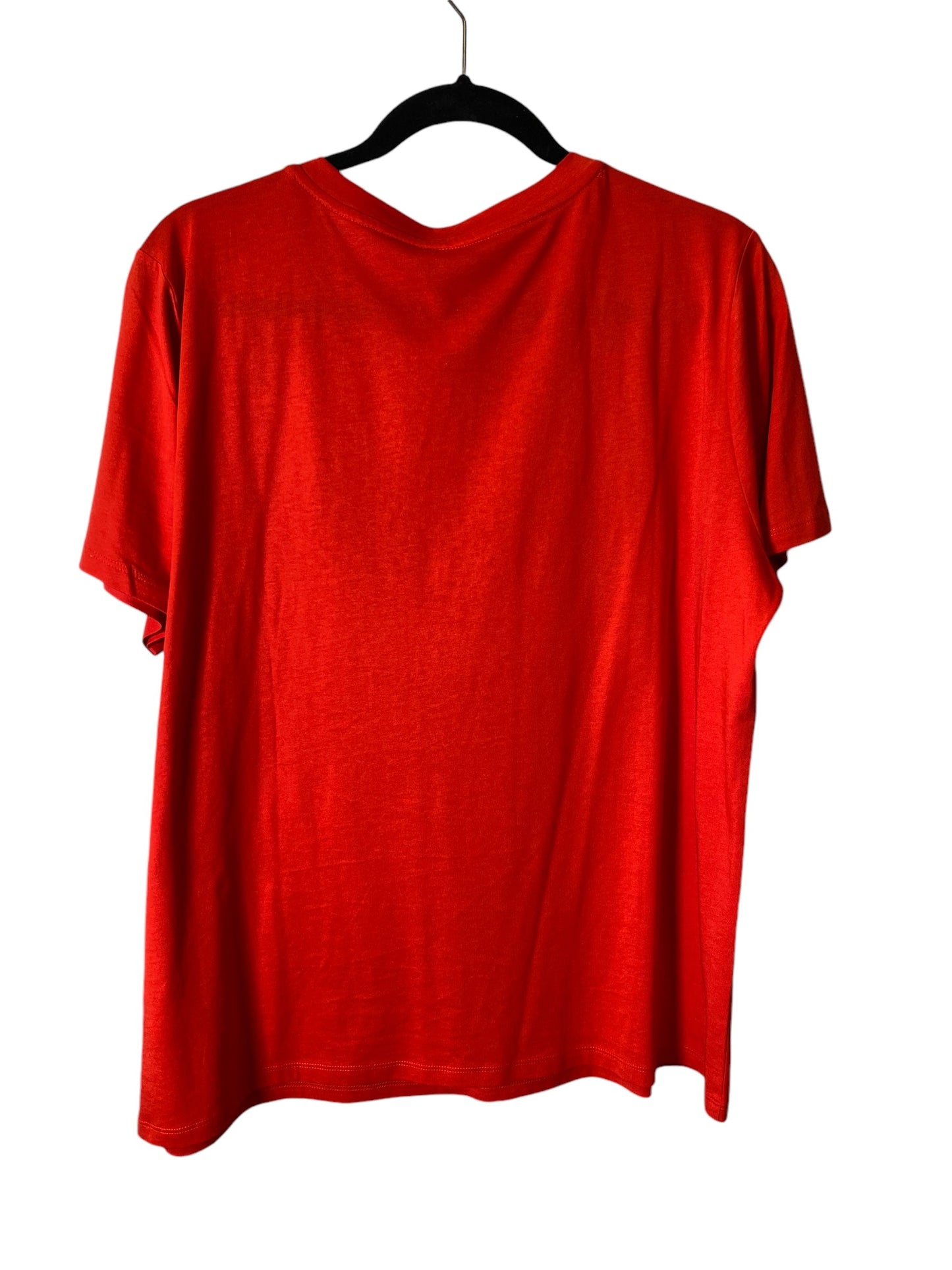 Top 3/4 Sleeve By Michael By Michael Kors In Red, Size: L