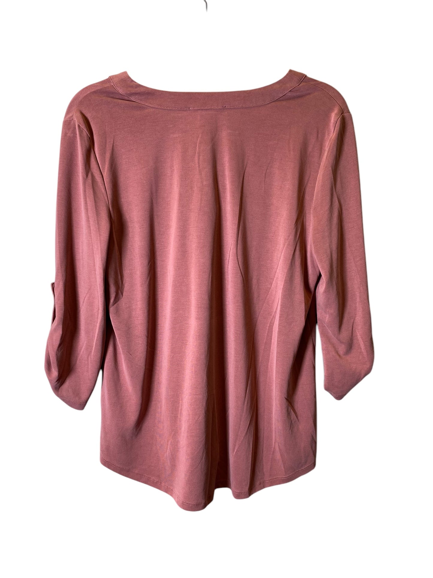 Top 3/4 Sleeve By Adrianna Papell In Mauve, Size: M