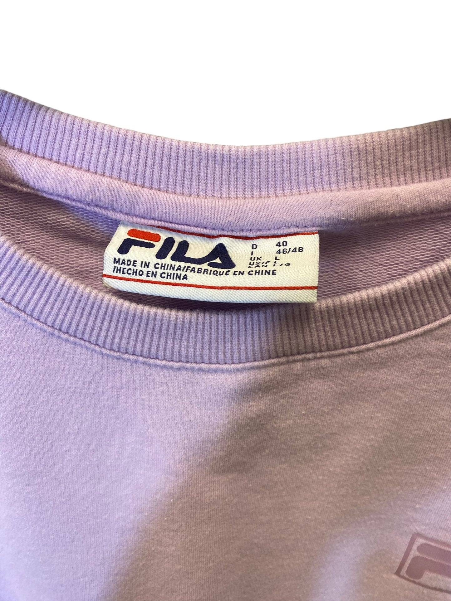 Sweatshirt Crewneck By Fila In Mauve, Size: L