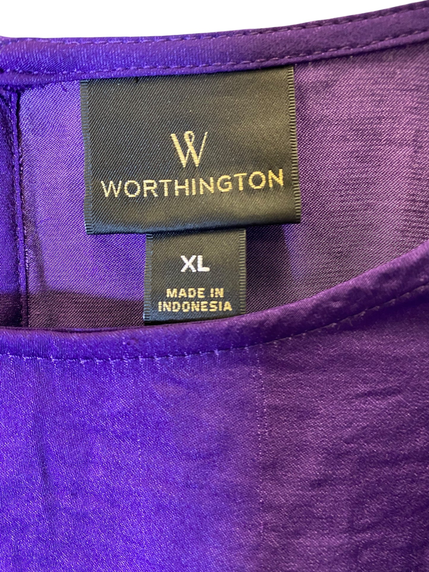 Top Long Sleeve By Worthington In Purple, Size: Xl