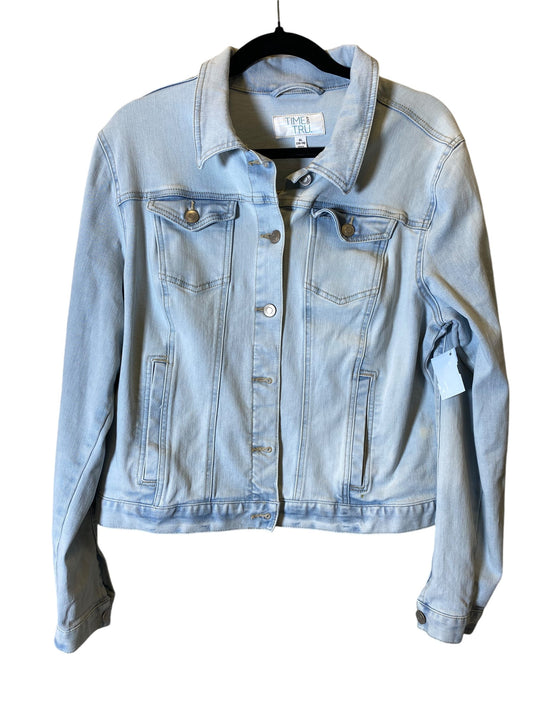 Jacket Denim By Time And Tru In Blue Denim, Size: Xl