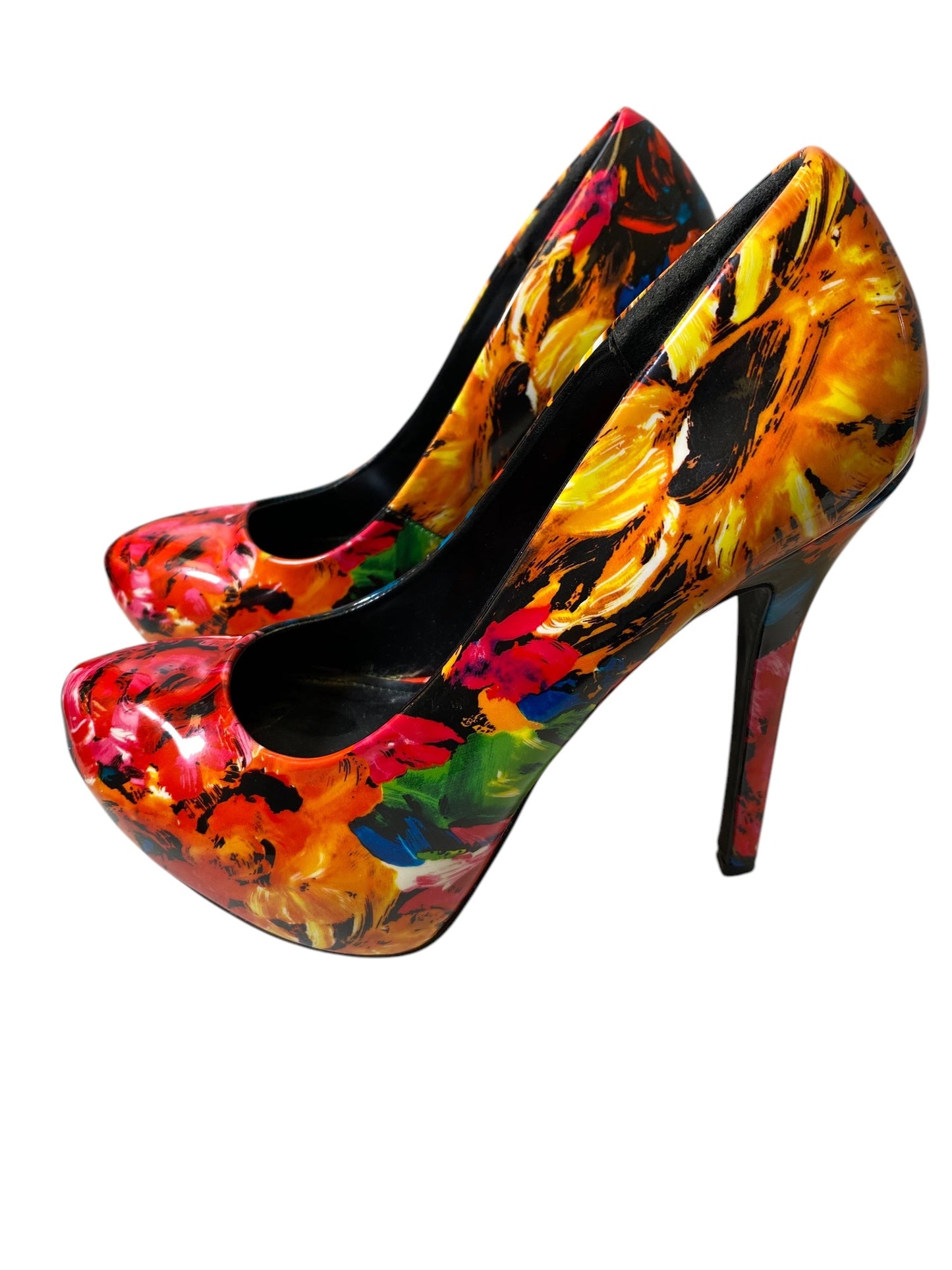 Shoes Heels Stiletto By Steve Madden In Floral Print, Size: 7.5