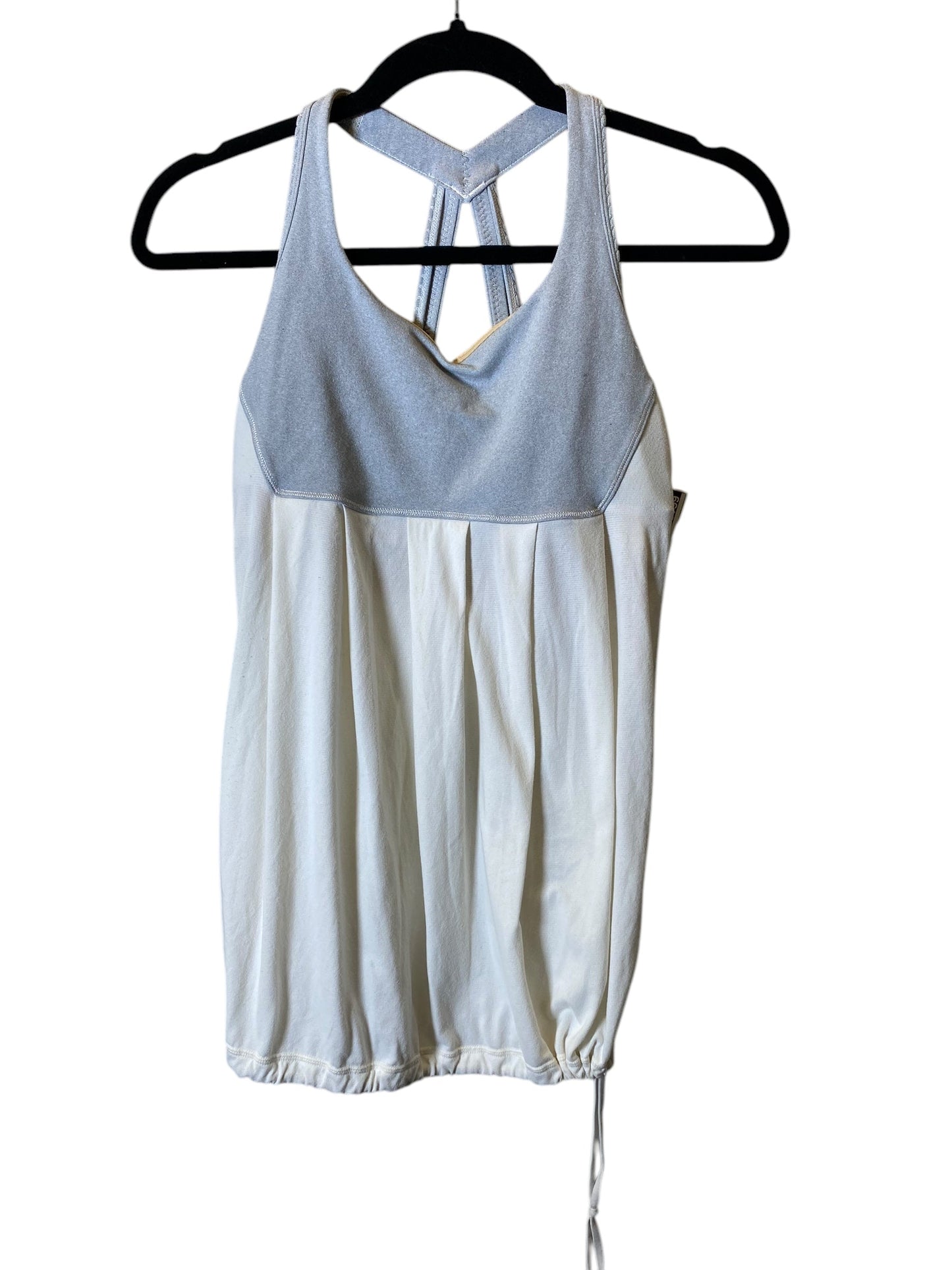 Athletic Tank Top By Lululemon In Grey & White, Size: 6