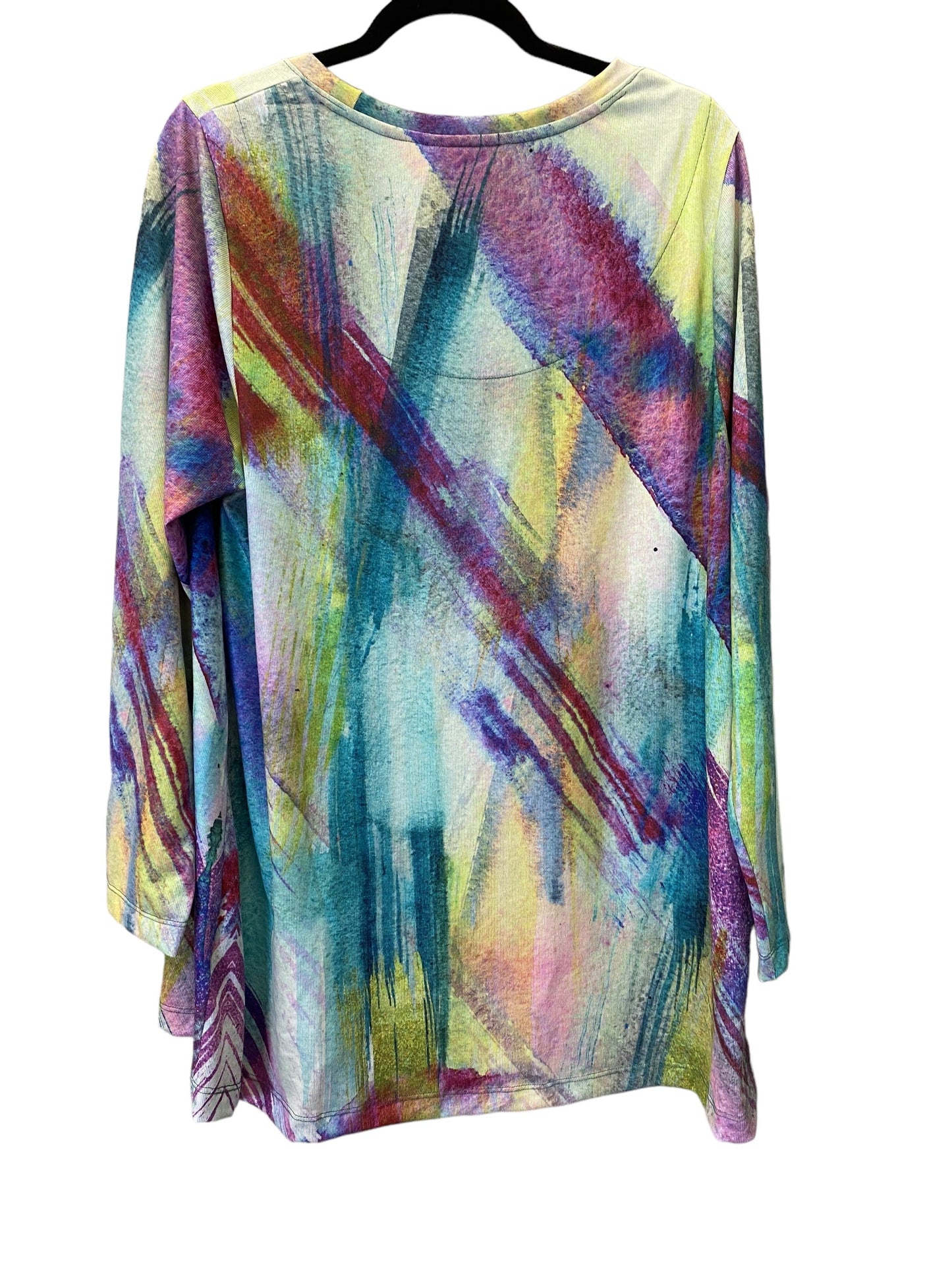 Top Long Sleeve By Soft Surroundings In Multi-colored, Size: 1x