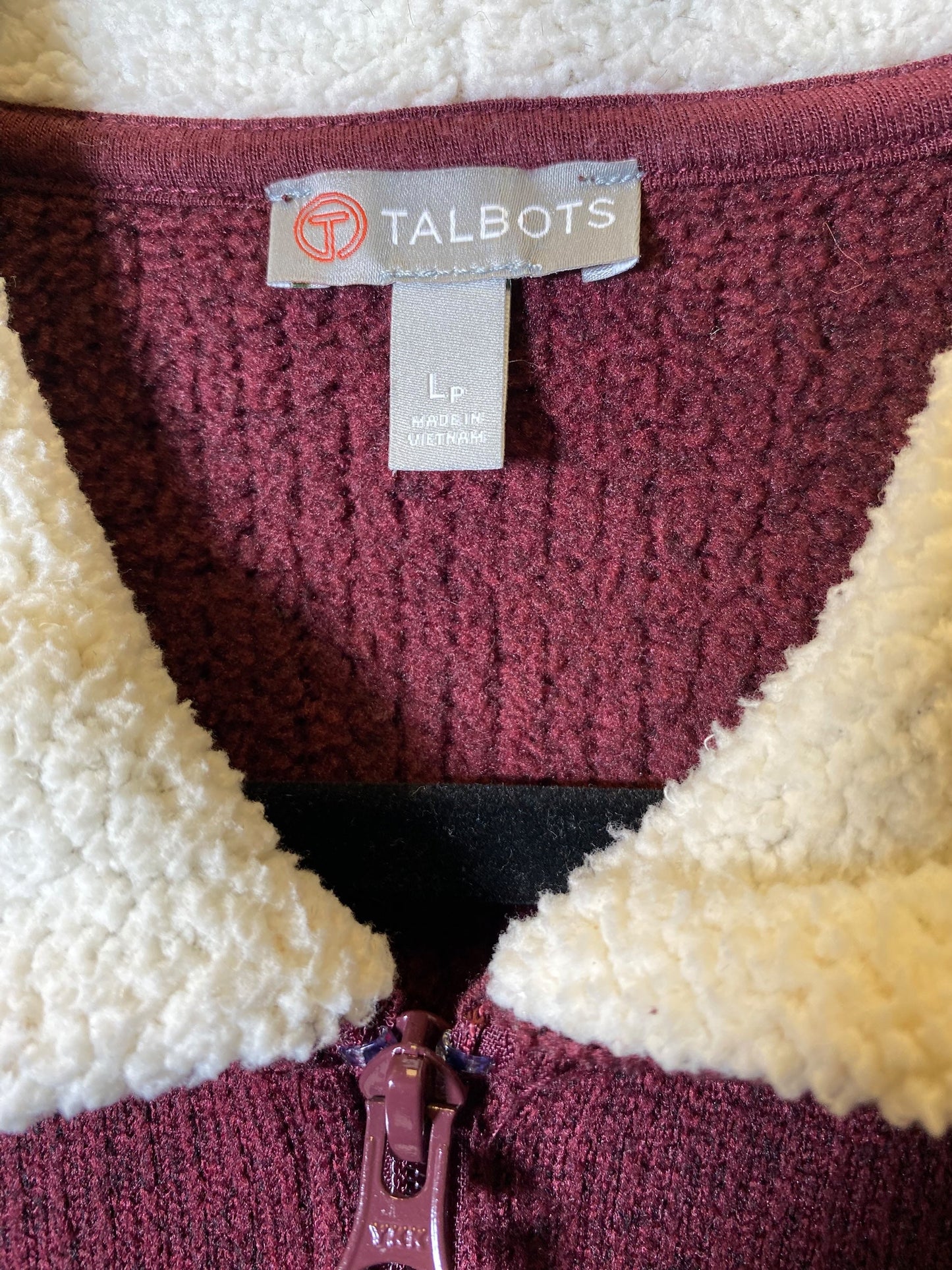 Jacket Fleece By Talbots In Red, Size: L