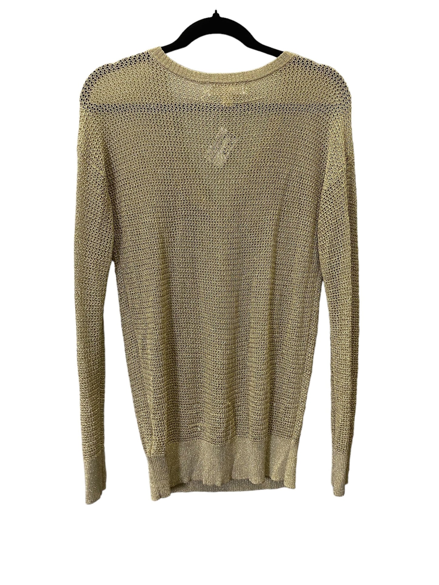 Gold Top Long Sleeve Designer Michael Kors, Size L