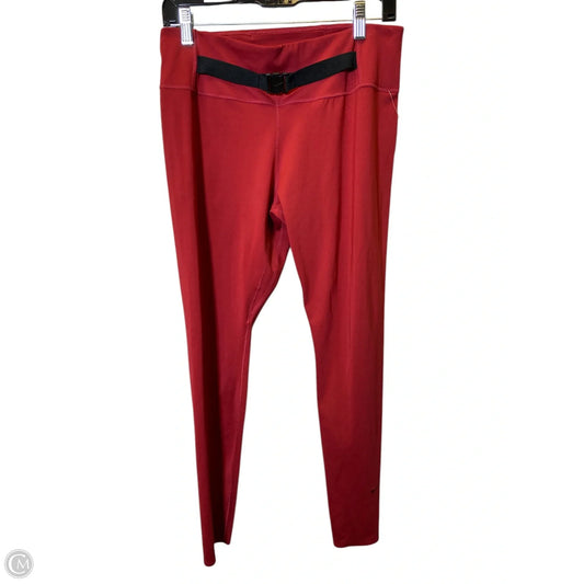Athletic Leggings By Nike In Red, Size: L