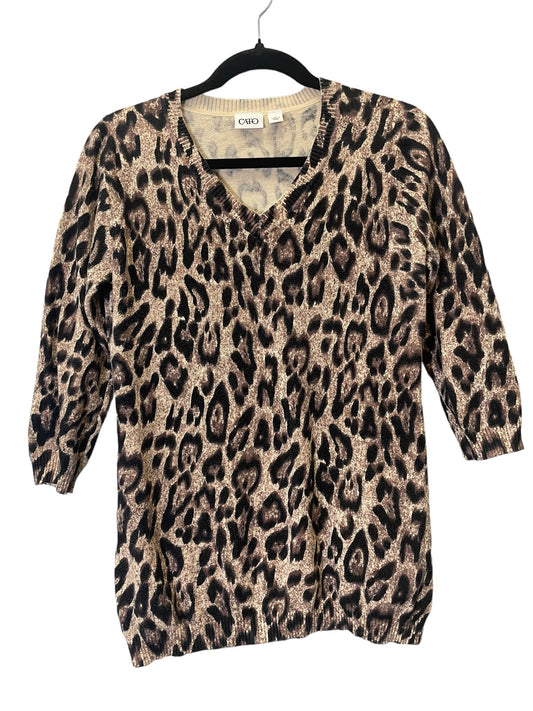 Sweatshirt Crewneck By Cato In Animal Print, Size: M