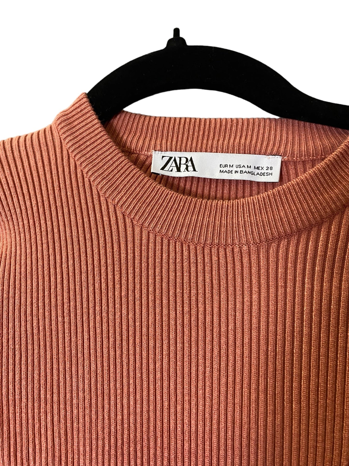 Top Long Sleeve By Zara In Pink, Size: M