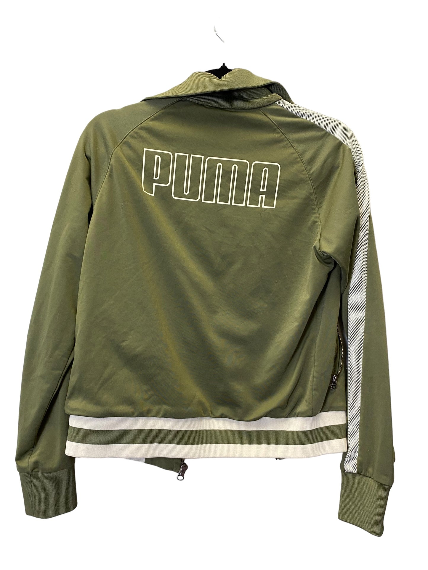 Athletic Jacket By Puma In Green, Size: M