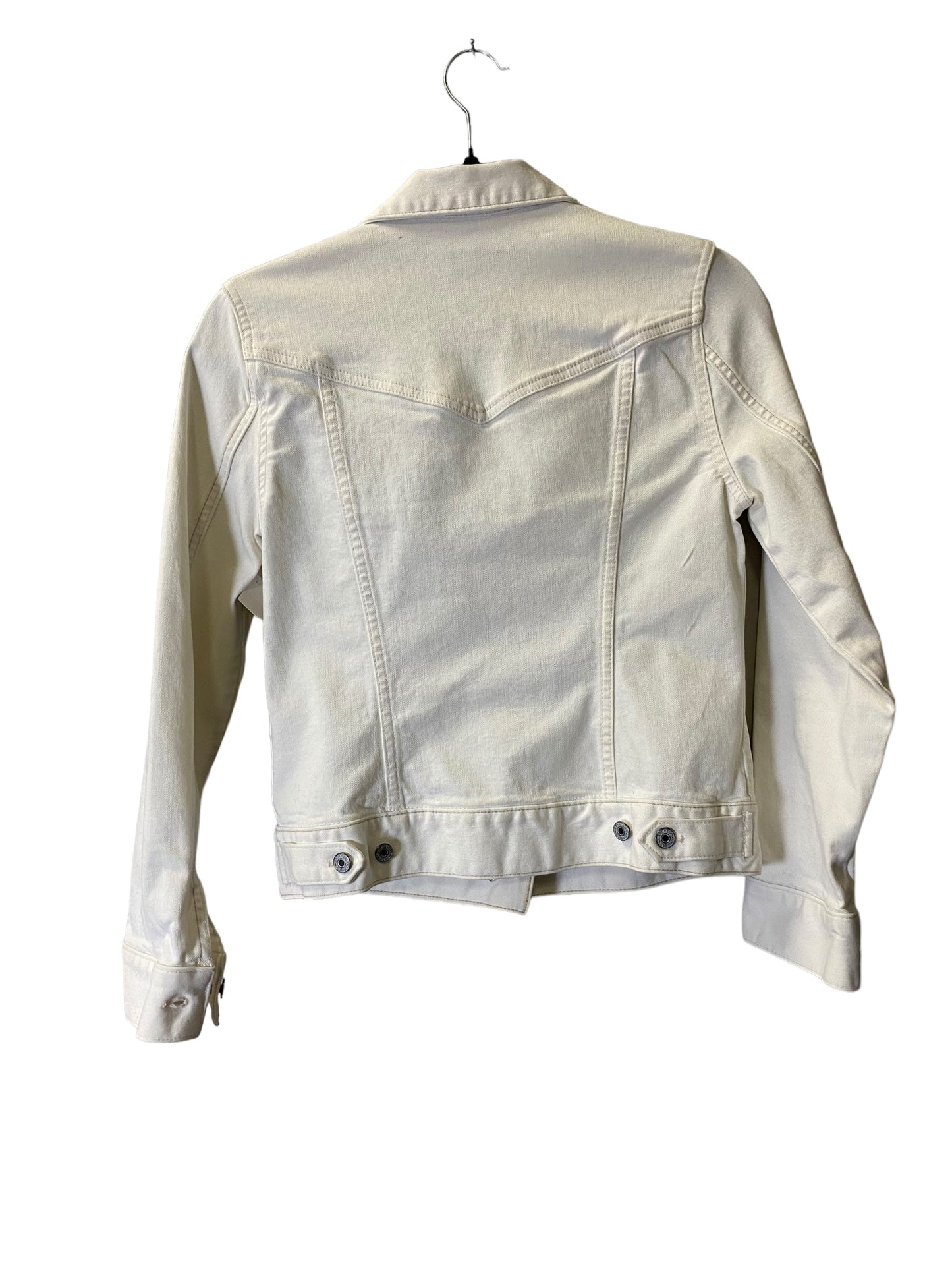 Jacket Denim By Gap In White, Size: S