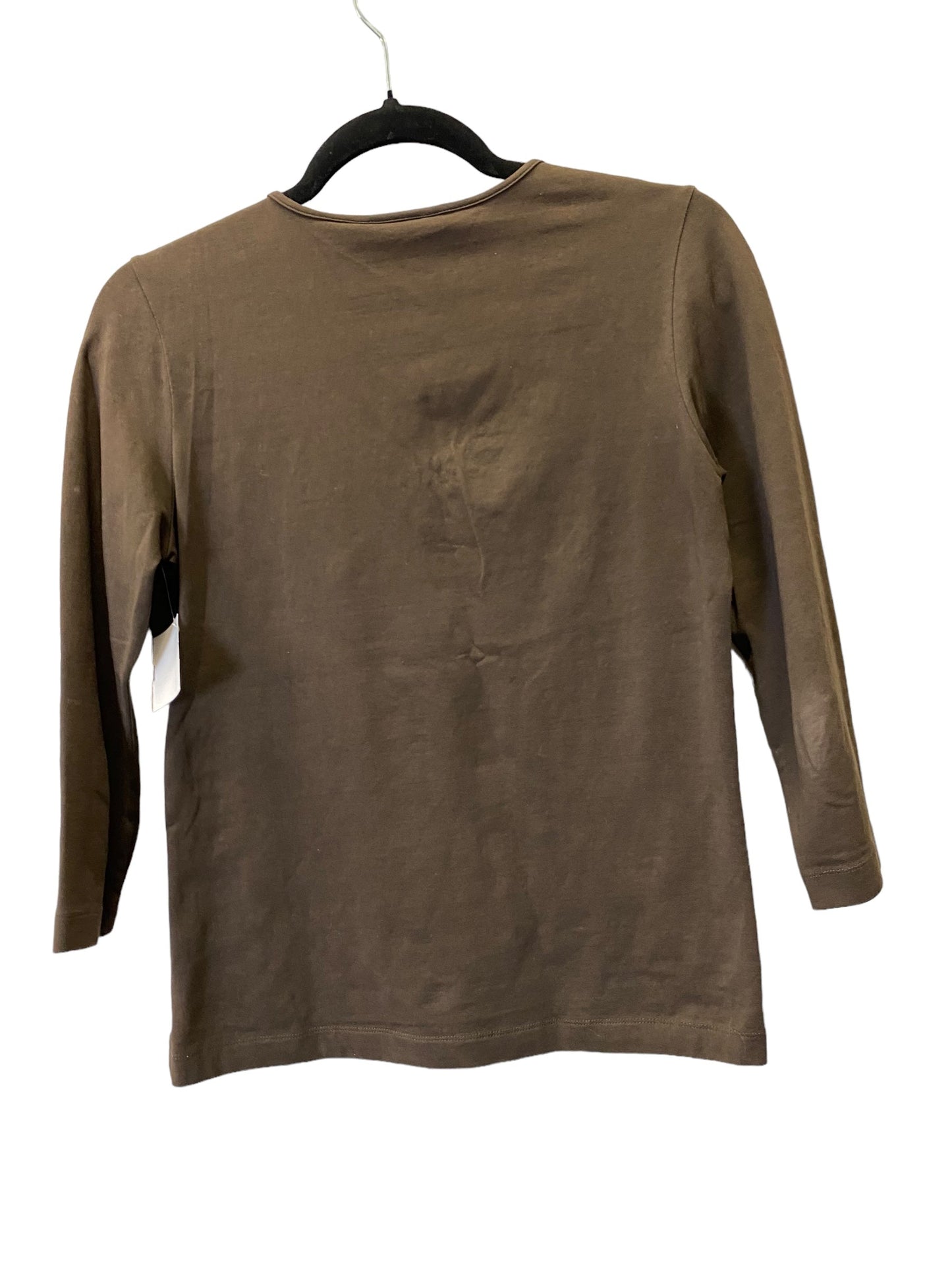 Top 3/4 Sleeve By Chicos In Brown, Size: S