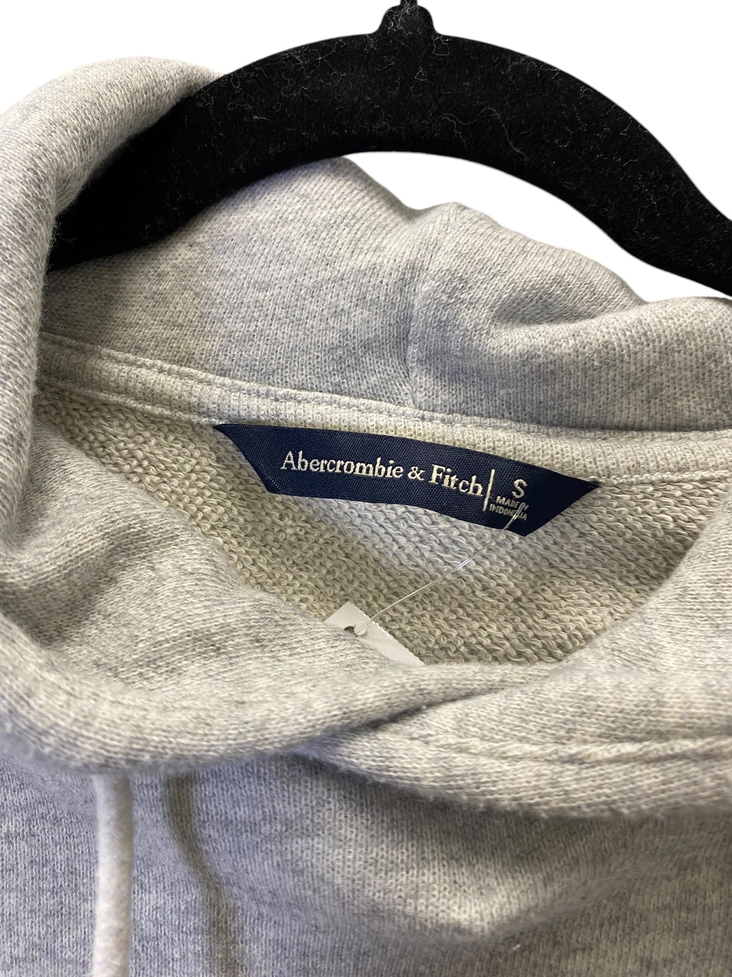 Sweatshirt Hoodie By Abercrombie And Fitch In Grey, Size: S