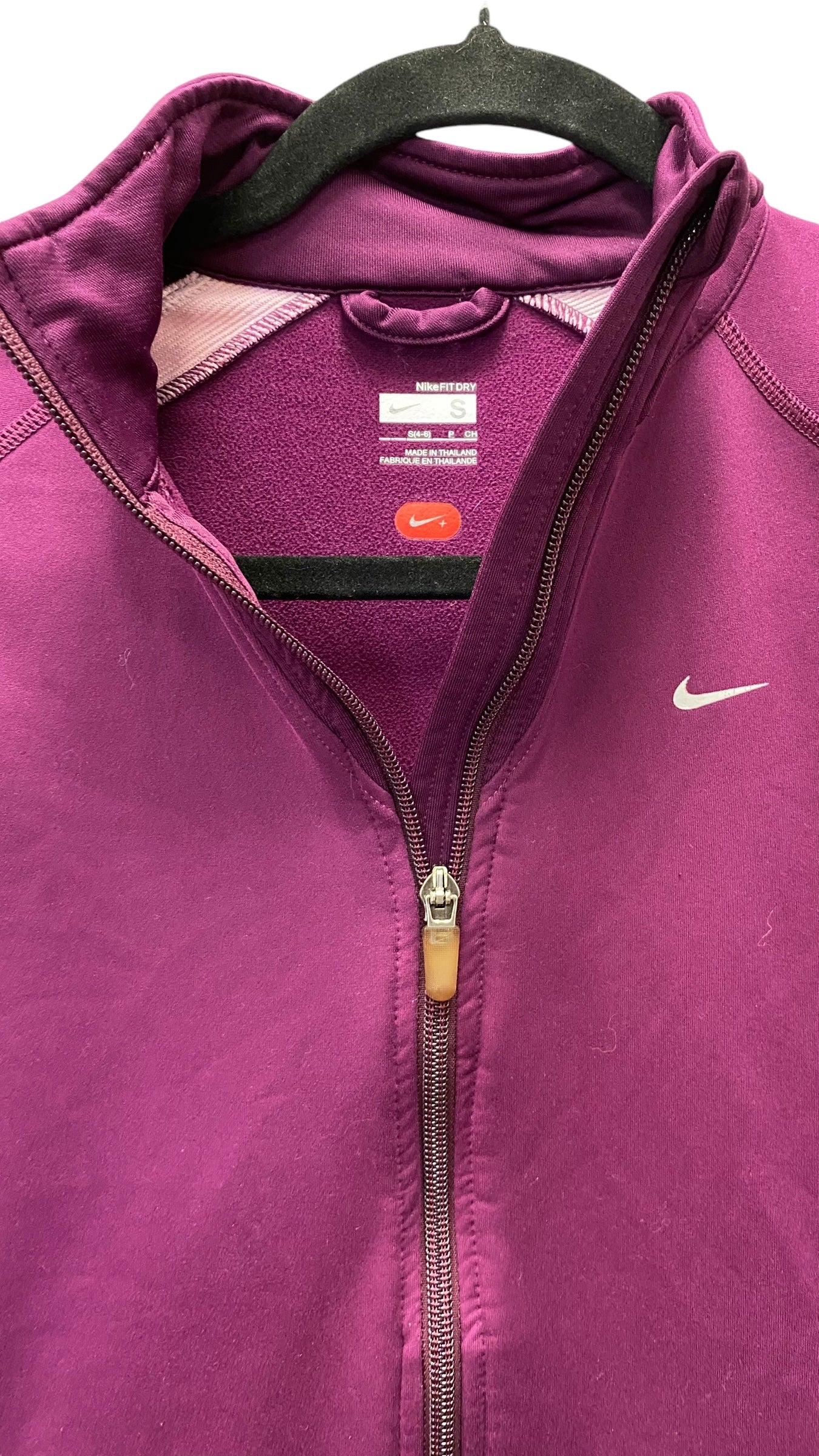 Athletic Jacket By Nike In Purple, Size: S