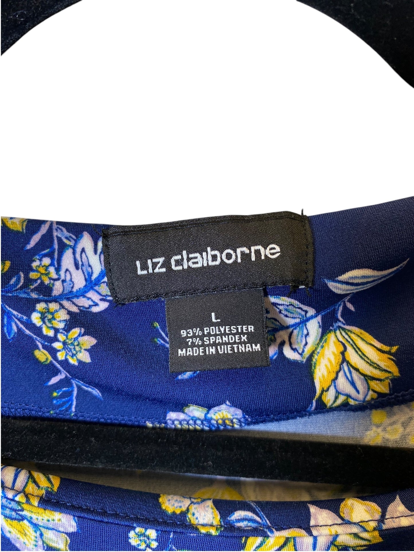 Dress Casual Short By Liz Claiborne In Blue & Yellow, Size: L