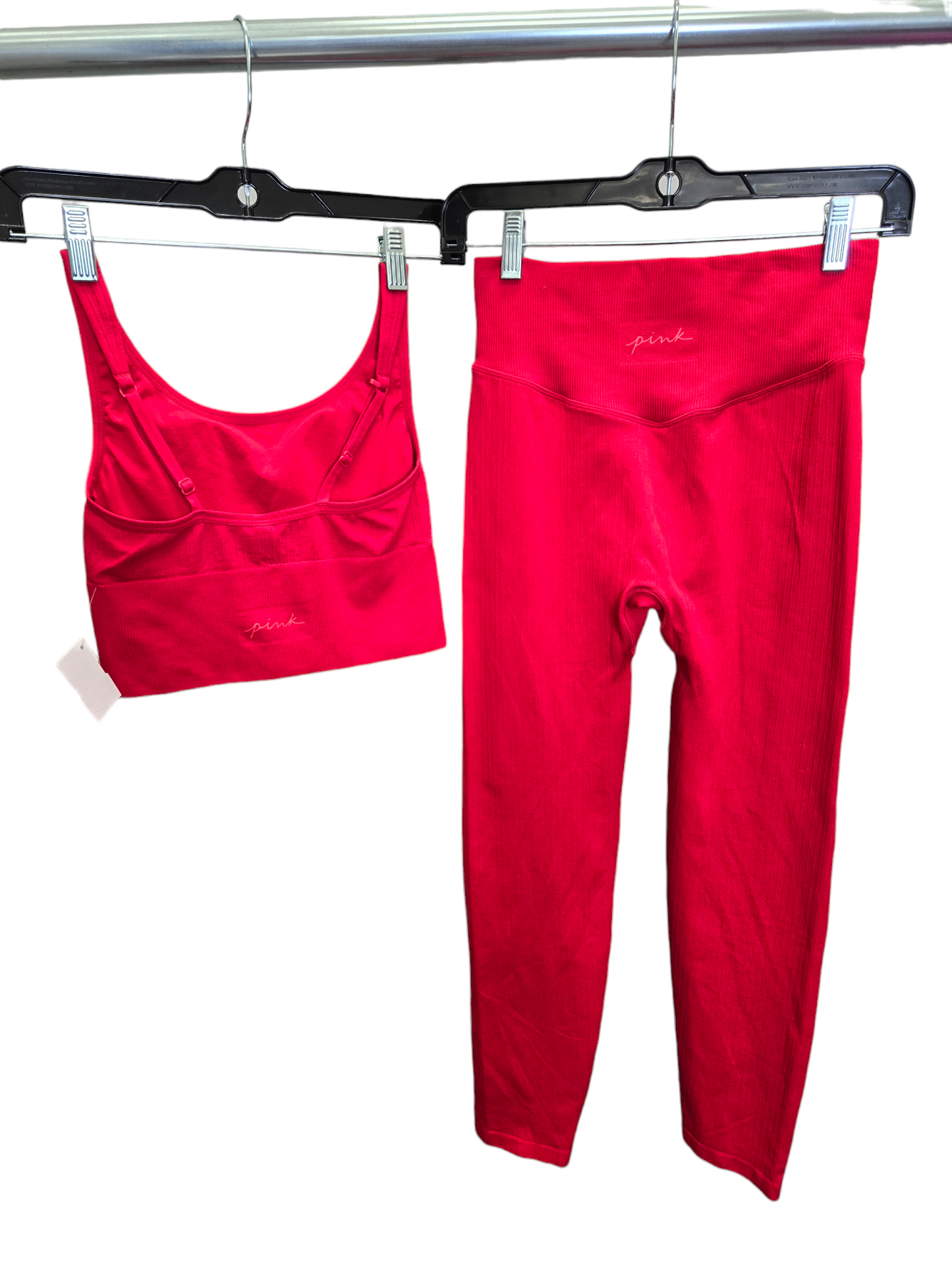 Red Athletic Pants 2pc Victorias Secret, Size S