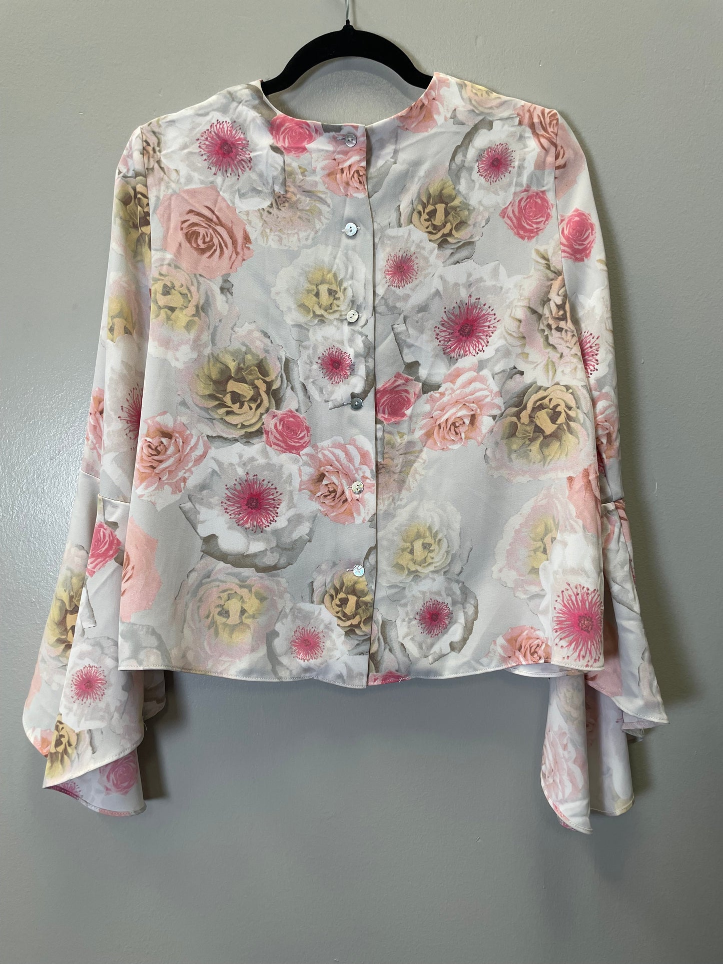 Blouse Long Sleeve By Catherine Malandrino In Floral Print, Size: M