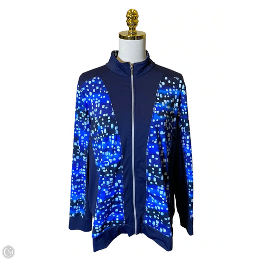 Athletic Jacket By Zenergy By Chicos In Blue, Size: Xl