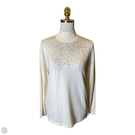 Sweater By Chicos In Cream, Size: M