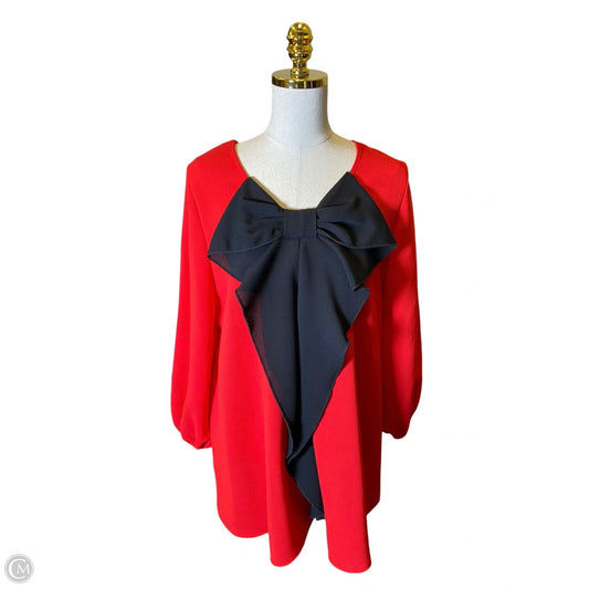 Blouse Long Sleeve By Ic By Connie K In Red, Size: M