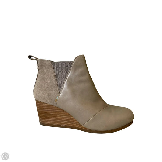 Boots Ankle Heels By Toms In Brown, Size: 11