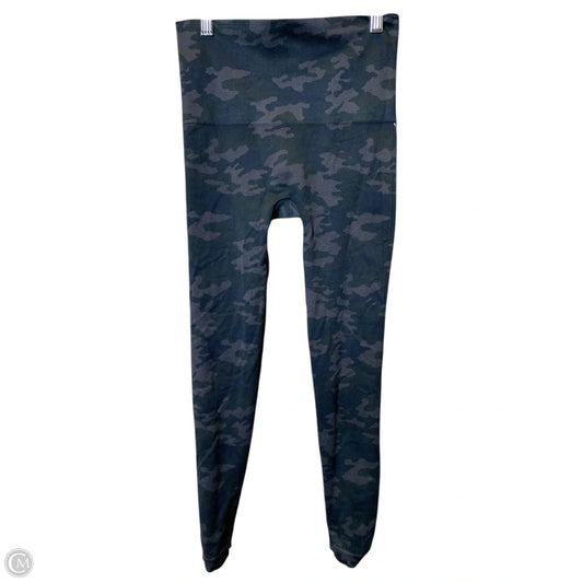 Athletic Leggings By Spanx In Camouflage Print, Size: L