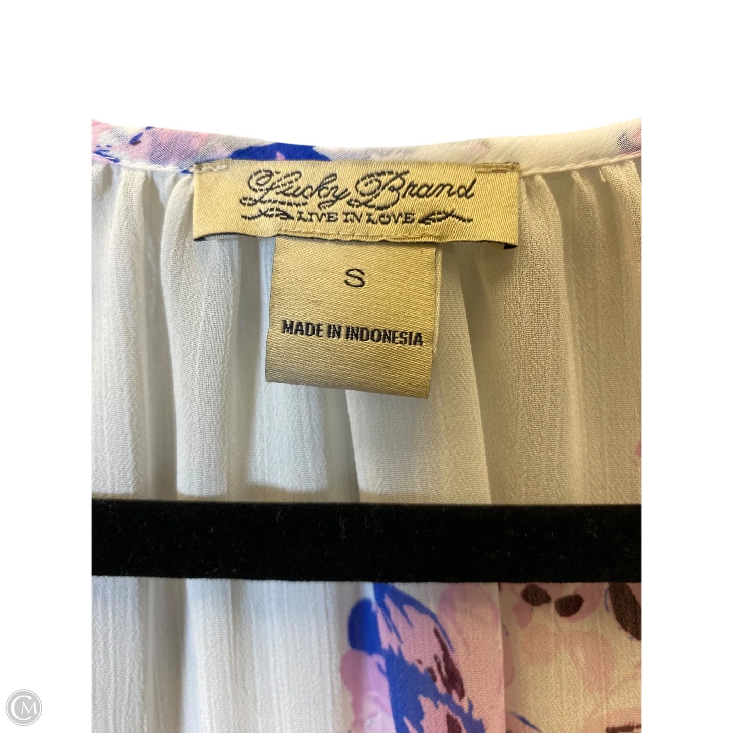 Top Long Sleeve By Lucky Brand In Floral Print, Size: S