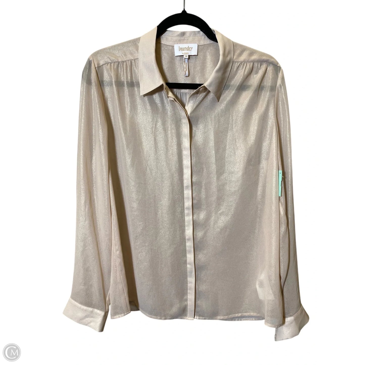 Top Long Sleeve By Laundry In Peach, Size: M