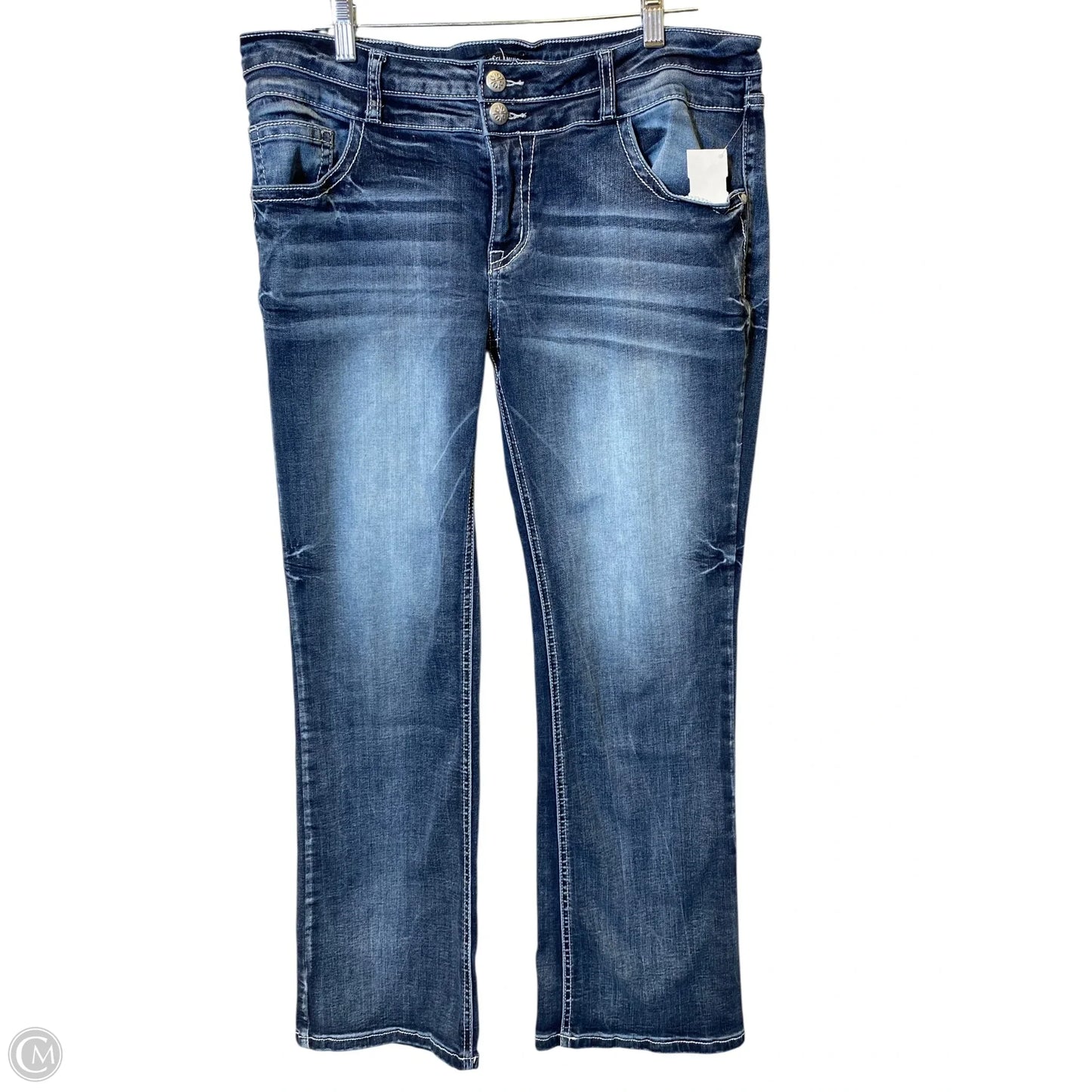 Jeans Straight By Clothes Mentor In Blue Denim, Size: 16