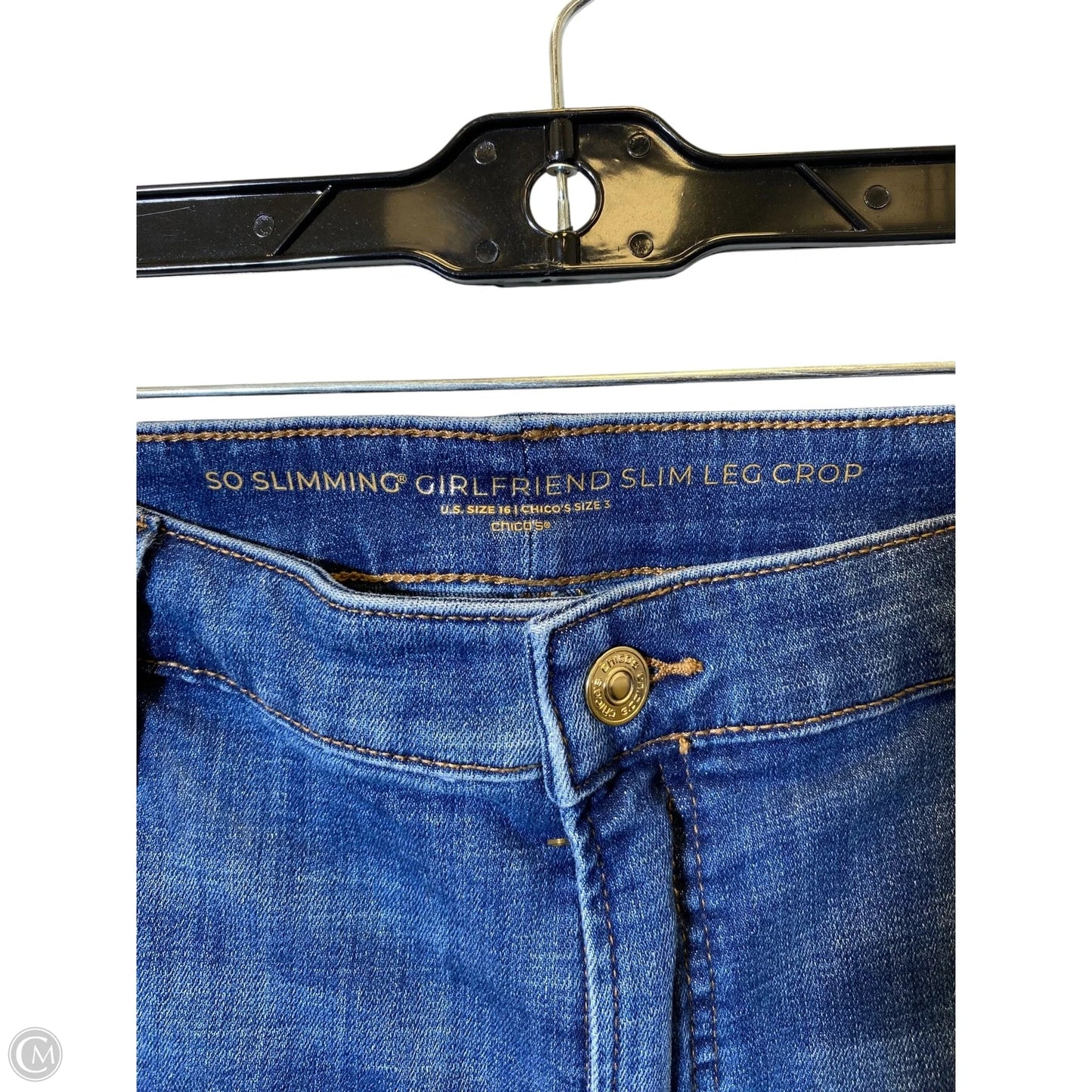 Capris By Chicos In Blue Denim, Size: 16