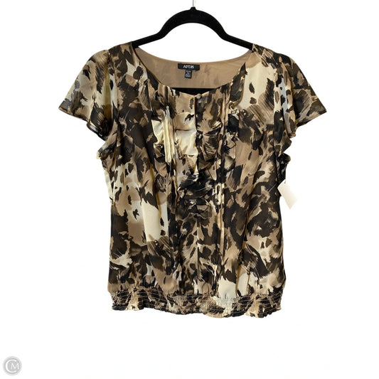 Top Short Sleeve By Apt 9 In Brown, Size: S