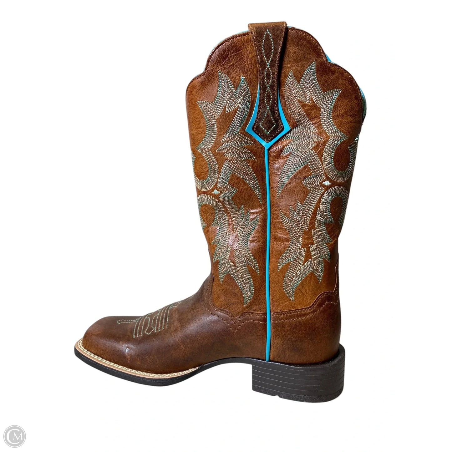 Boots Western By Ariat In Blue & Brown, Size: 6