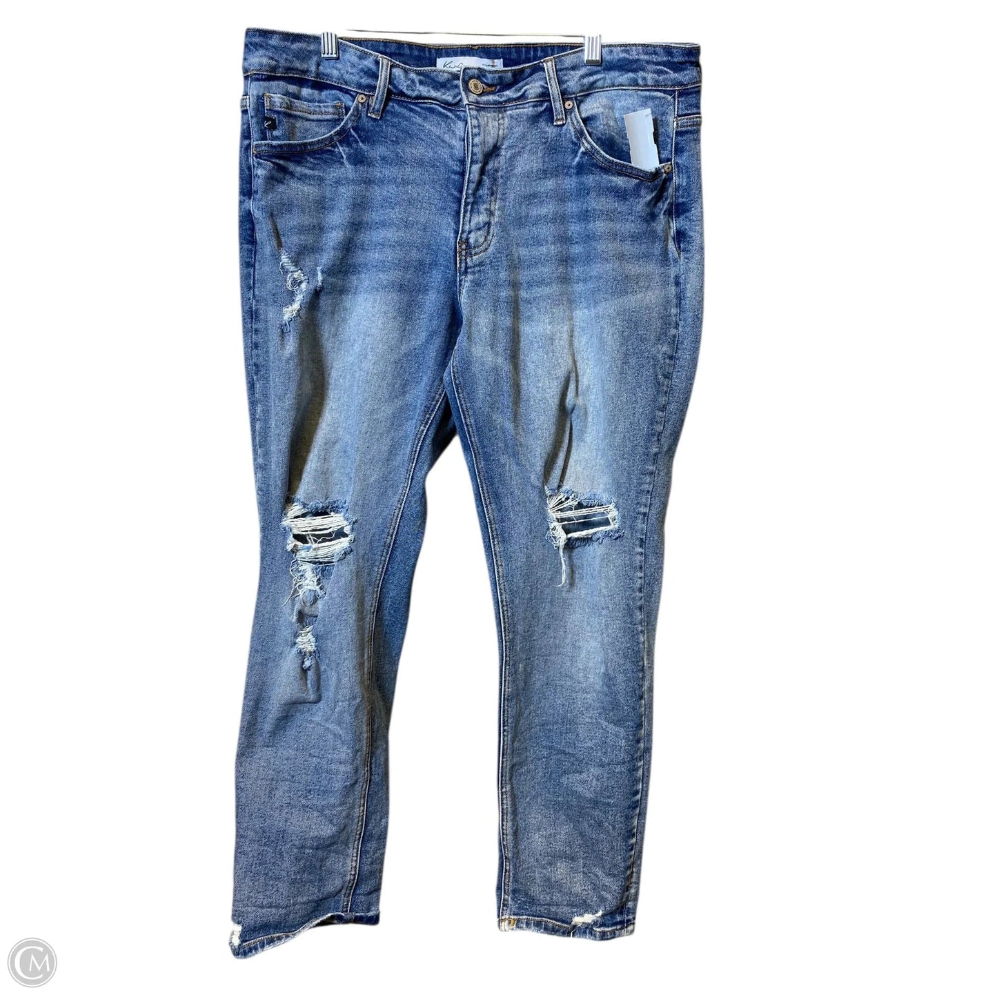 Jeans Straight By Kancan In Blue Denim, Size: 18