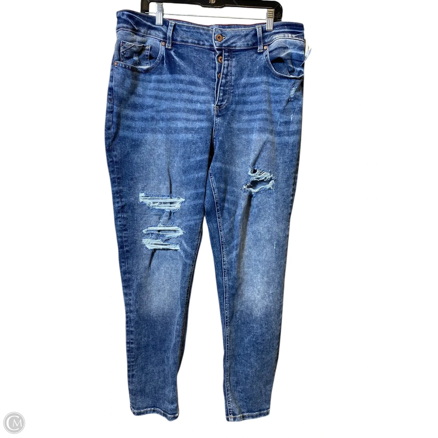 Jeans Straight By Maurices In Blue Denim, Size: 18