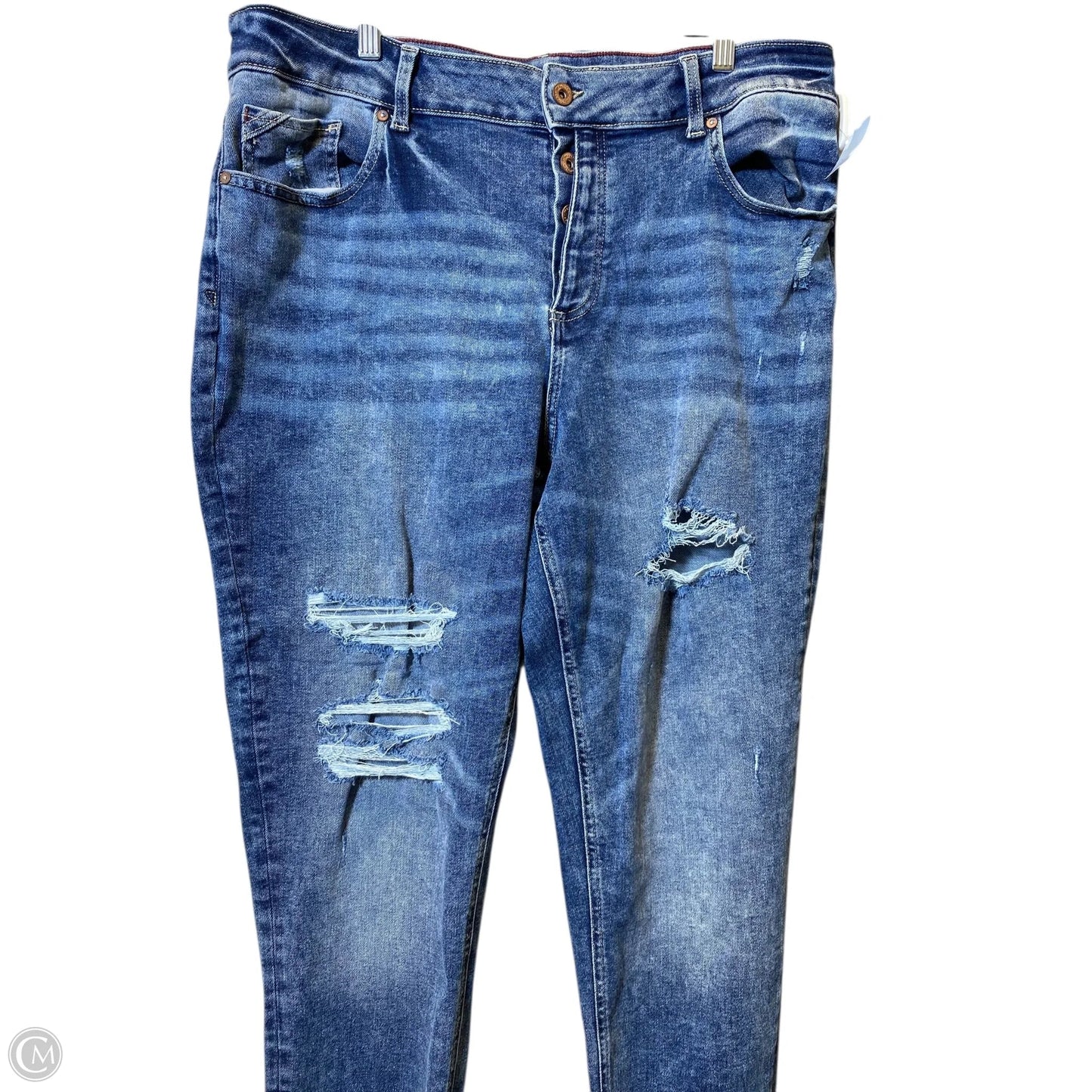 Jeans Straight By Maurices In Blue Denim, Size: 18