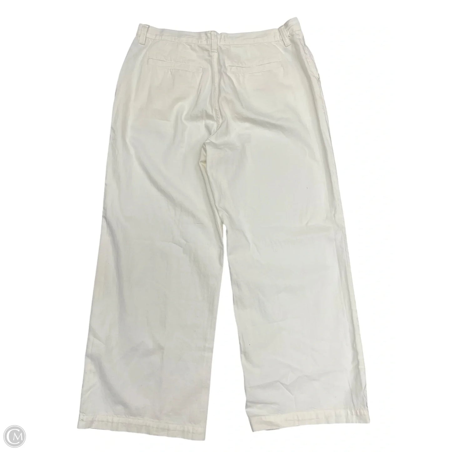 Jeans Wide Leg By Madewell In White Denim, Size: 14