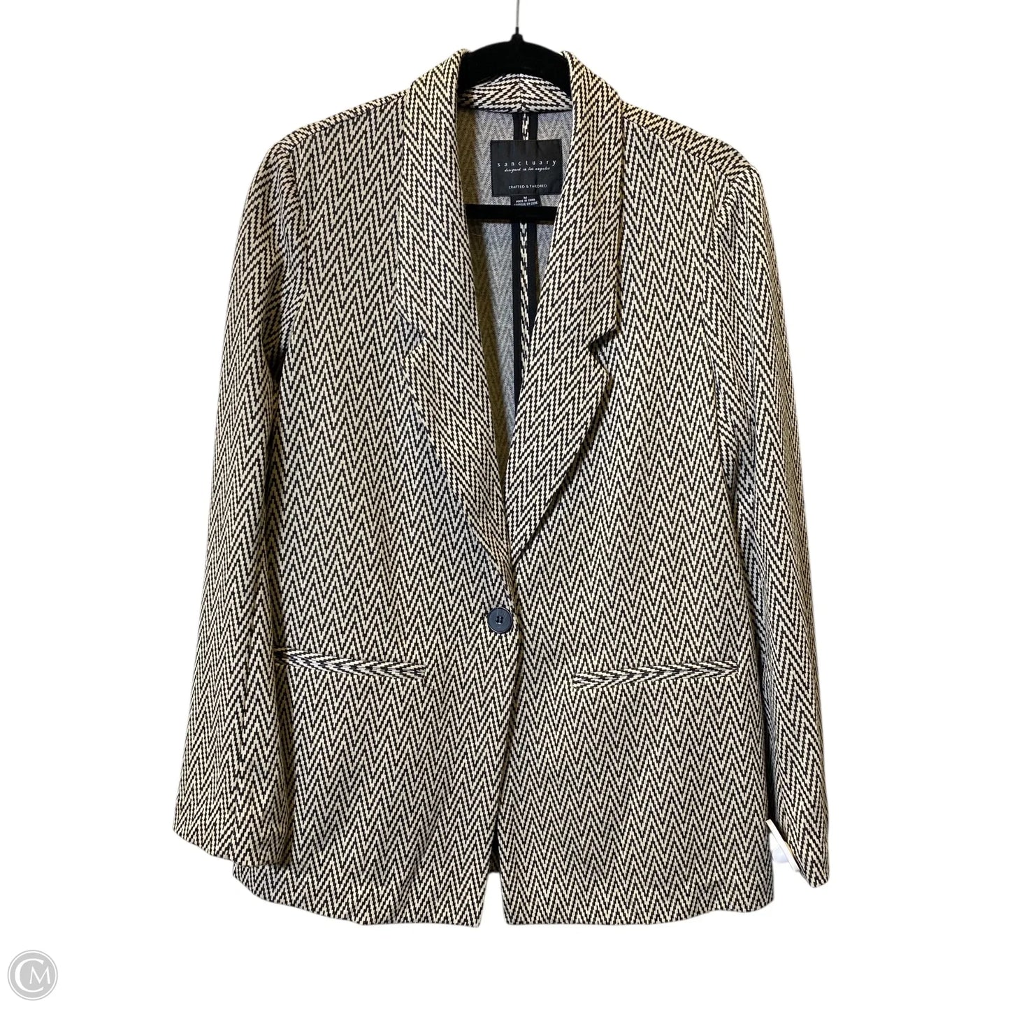 Blazer By Sanctuary In Black & Cream, Size: M