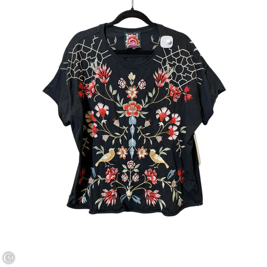 Top 2pc Short Sleeve By Johnny Was In Multi-colored, Size: Xl