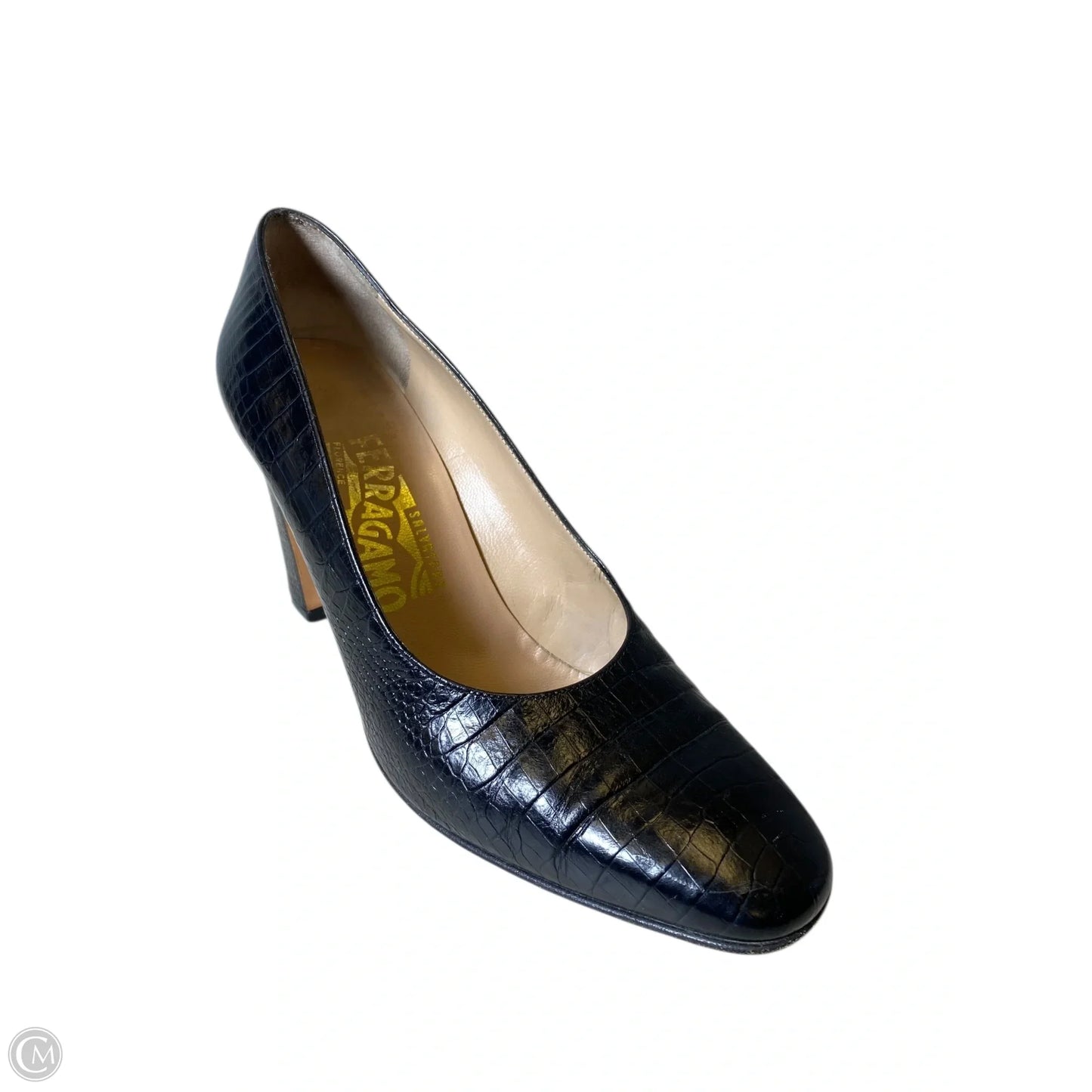 Shoes Luxury Designer By Ferragamo In Black, Size: 7