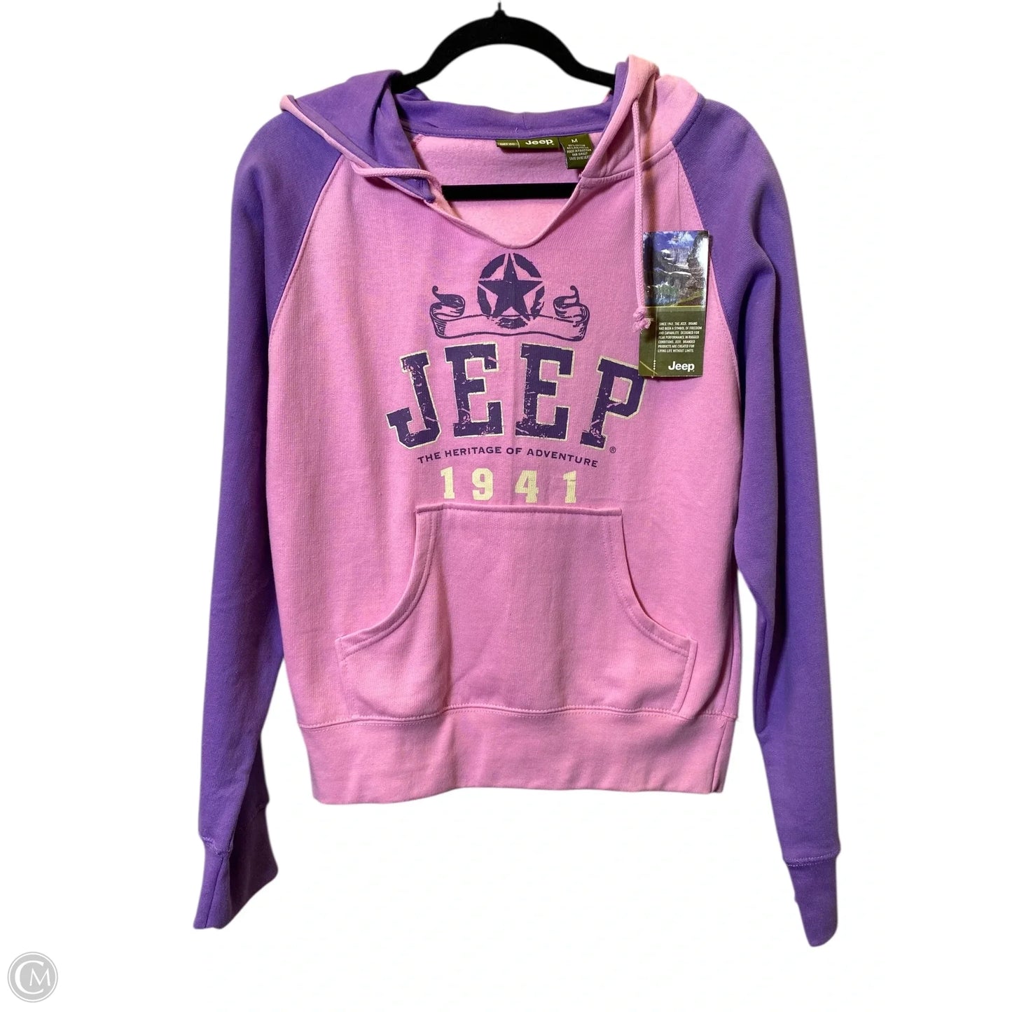 Sweatshirt Hoodie By Clothes Mentor In Pink & Purple, Size: M