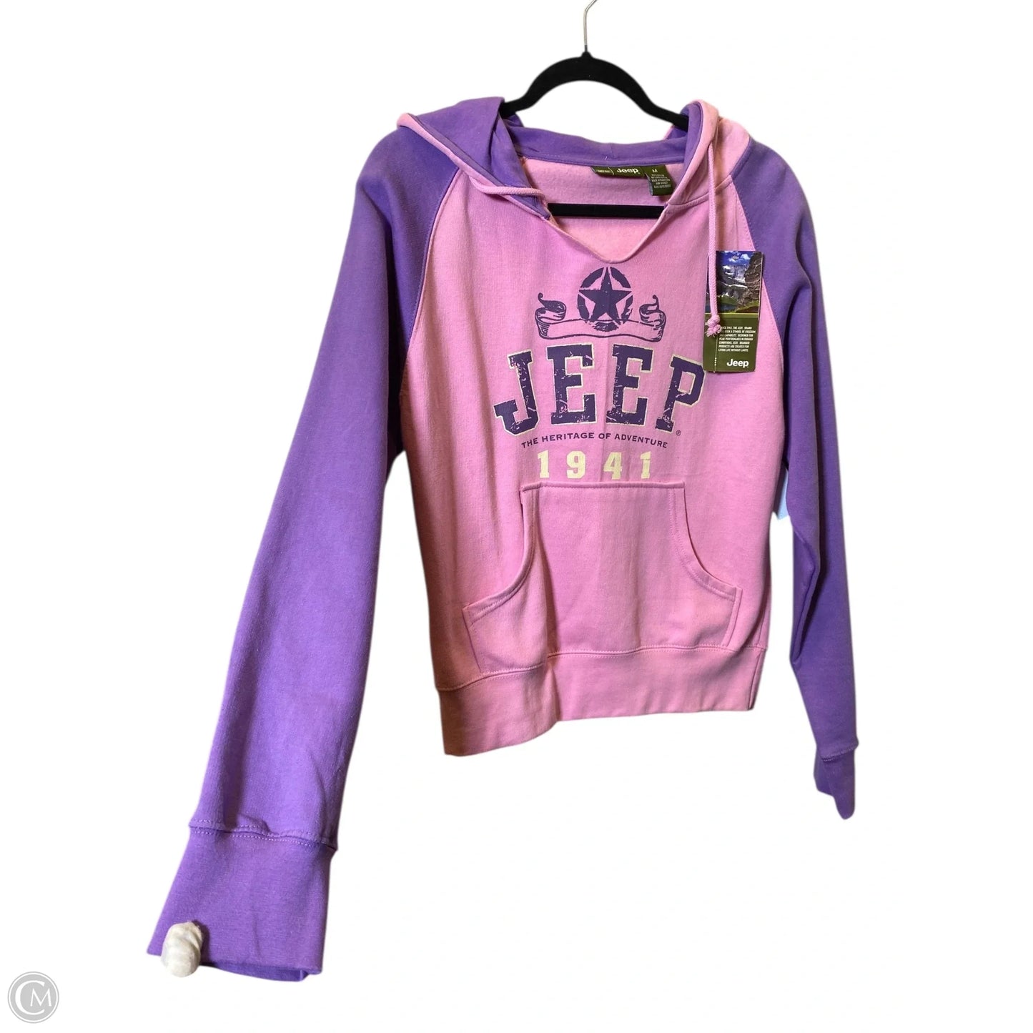 Sweatshirt Hoodie By Clothes Mentor In Pink & Purple, Size: M