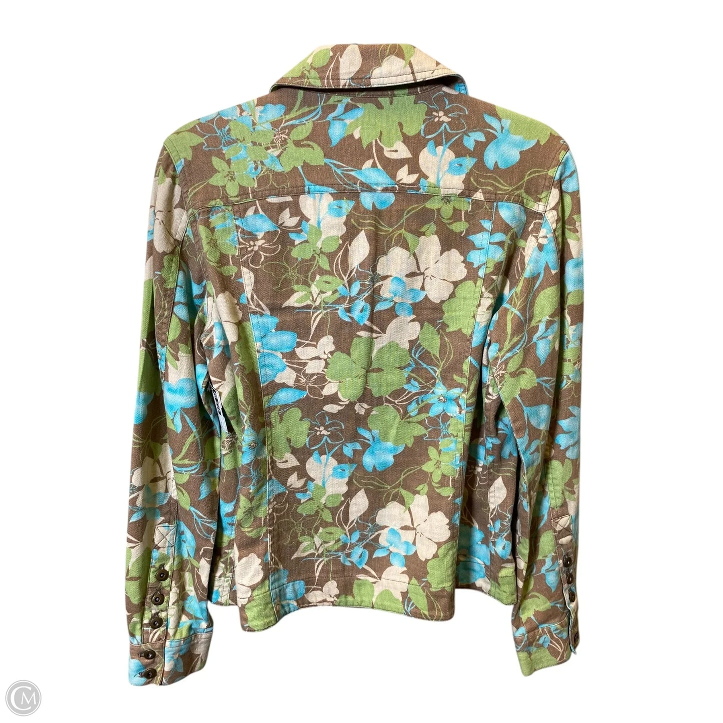 Jacket Denim By Multiples In Floral Print, Size: S