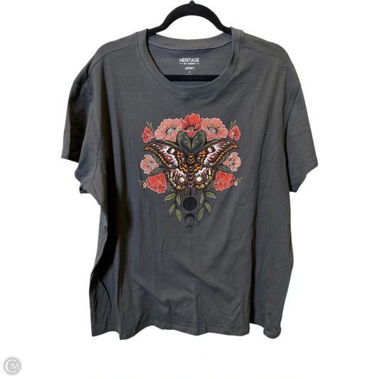 Top Short Sleeve By Torrid In Grey, Size: 1x