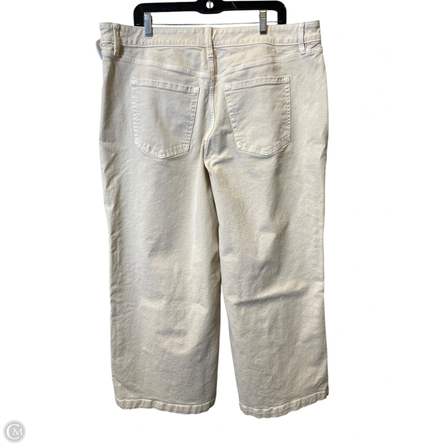 Jeans Wide Leg By Lane Bryant In Cream Denim, Size: 18