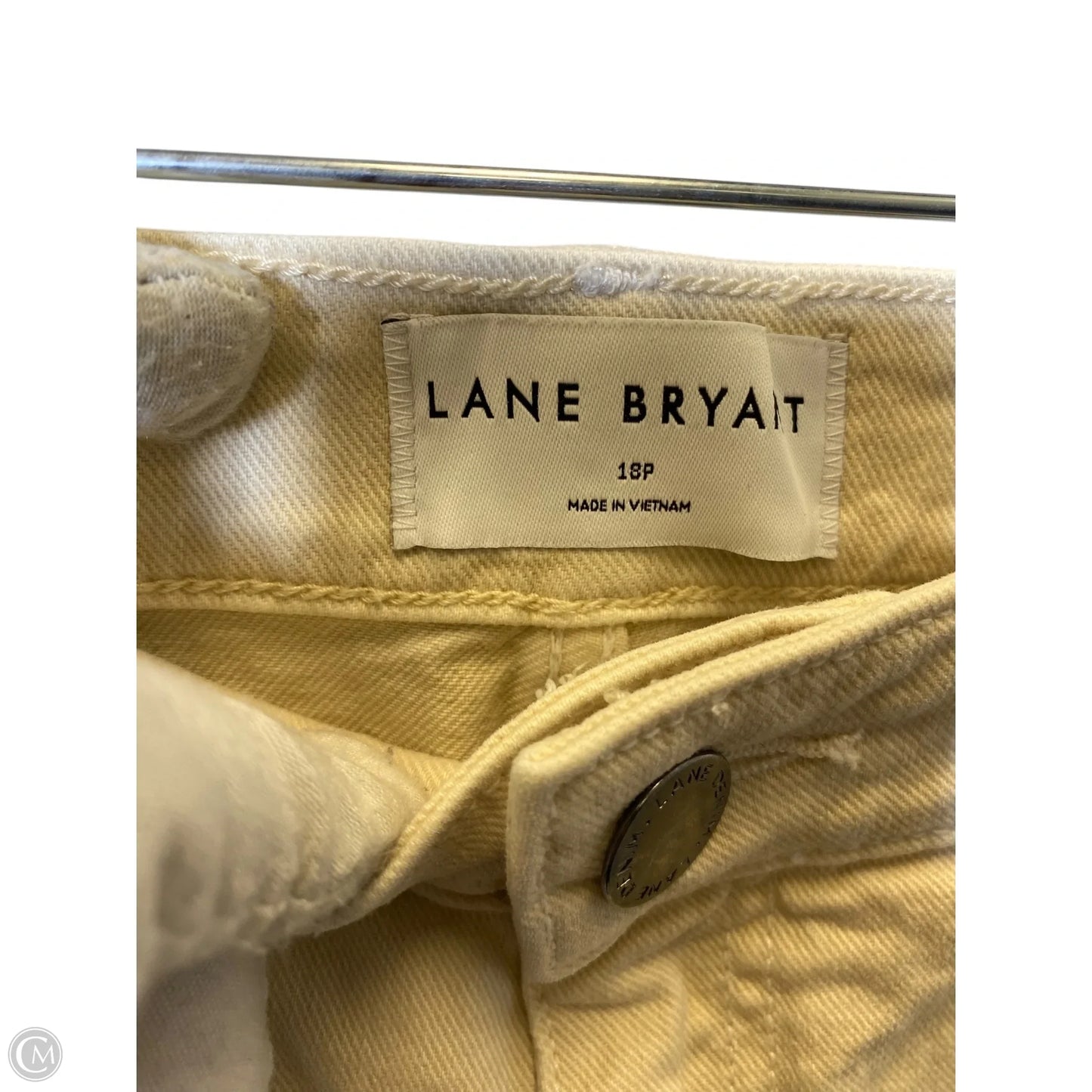 Jeans Wide Leg By Lane Bryant In Cream Denim, Size: 18