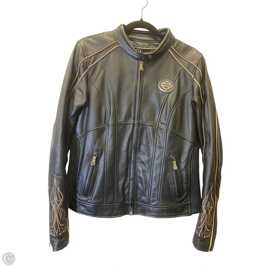 Jacket Leather By Harley Davidson In Black, Size: L