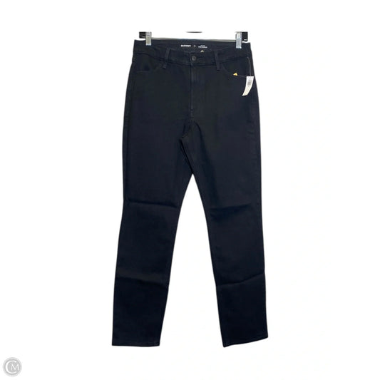 Jeans Straight By Old Navy In Black Denim, Size: 10